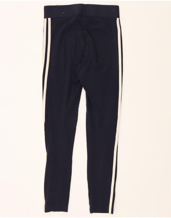 Leggings pentru femei Adidas UK 4/6 XS bleumarin bumbac