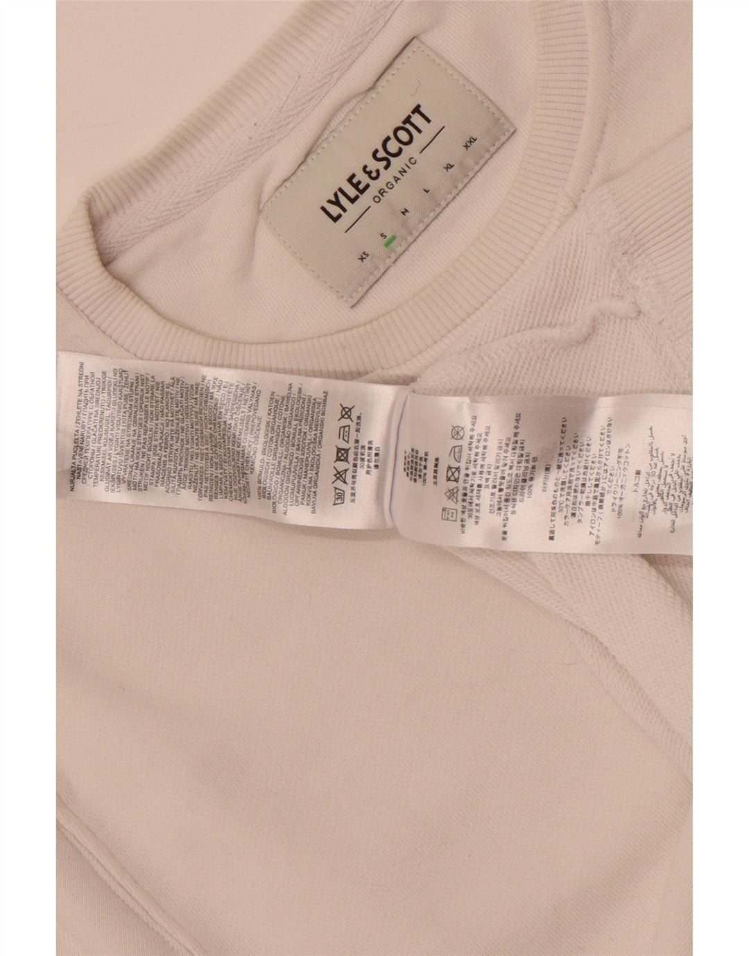 Hanorac pentru bărbați Lyle & Scott Pulover mic din bumbac alb