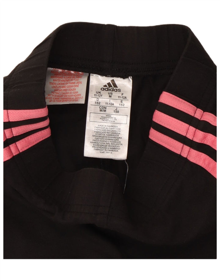 Leggings pentru fete ADIDAS 11-12 ani bumbac negru