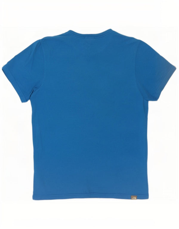 Tricou grafic pentru bărbați The North Face Top Small Blue Bumbac