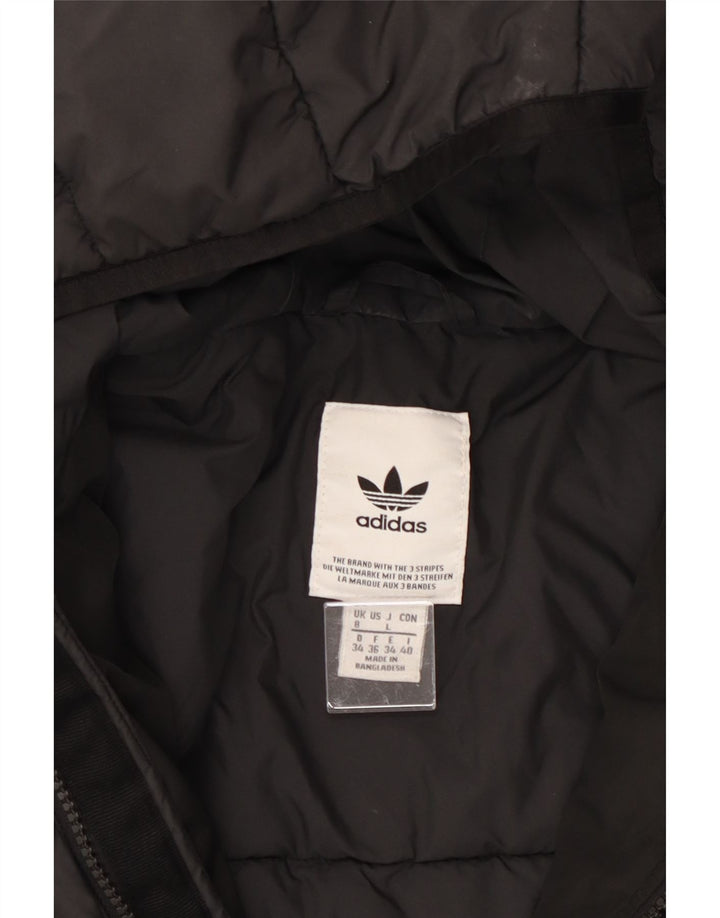 Jachetă căptușită cu glugă ADIDAS UK 8 Poliester negru mic