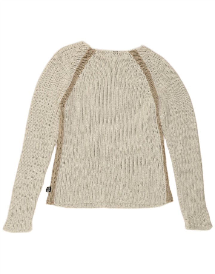 Pulover pentru femei Killer Loop cu decolteu cu barca UK 10, cu dungi albe mici