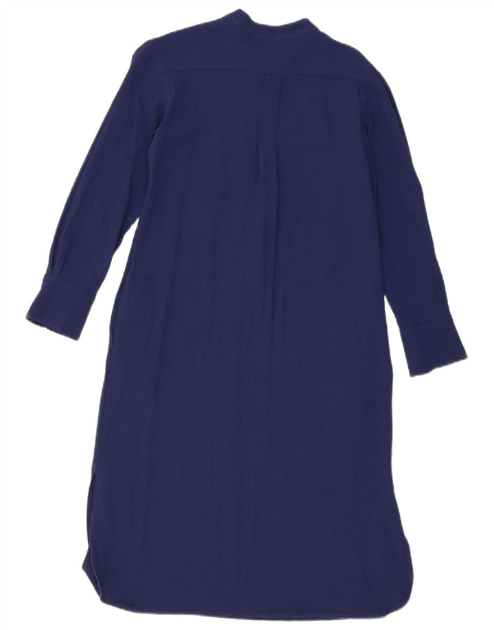 Max Mara Femei Weekend Rochie Maxi cu maneci lungi UK 14 Medium Bleumarin