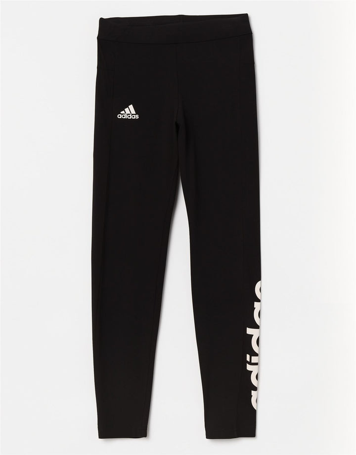 Leggings grafic Adidas pentru femei, mediu sport, negru