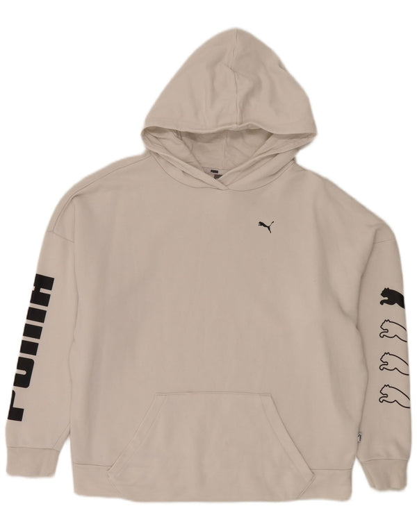 Pulover pentru femei Puma Graphic Oversized Hoodie UK 14 Medium White Bumbac