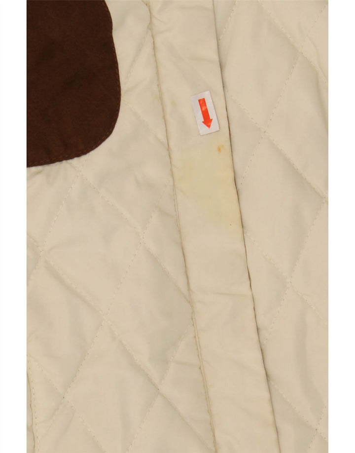 Gilet matlasat Zara pentru femei UK 12 Medium Off White Colorblock Poliester