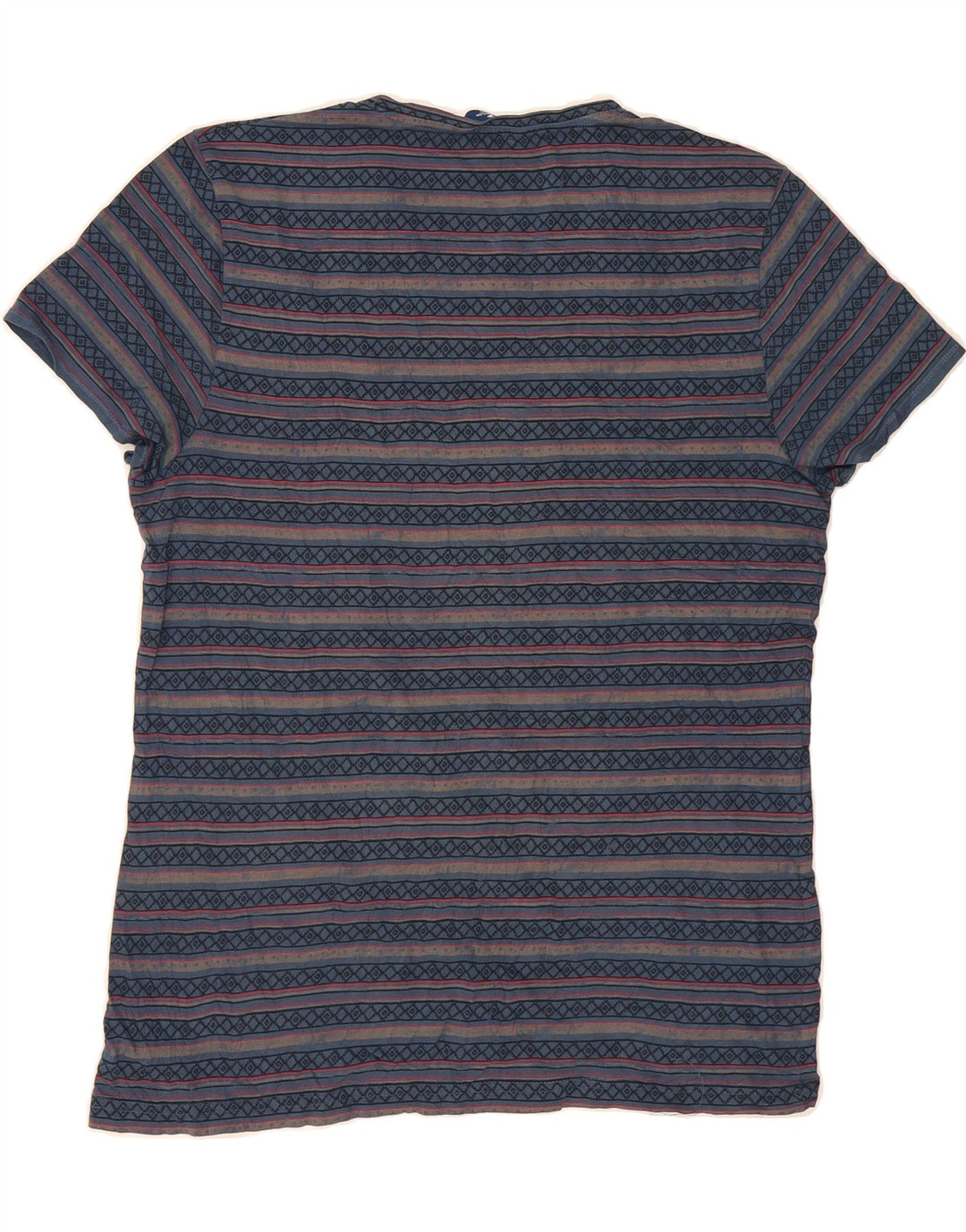 TOM TAILOR Mens T-Shirt Top Medium Navy Blue Striped Vintage Tom Tailor and Second-Hand Tom Tailor from Messina Hembry 