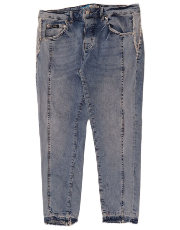 Blugi Superdry Riley Slim pentru femei W27 L25 bumbac albastru