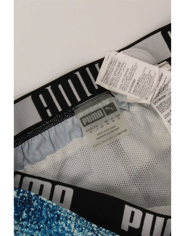 Pantaloni scurți de înot Puma pentru bărbați, din poliester Tie Dye, albastru mediu