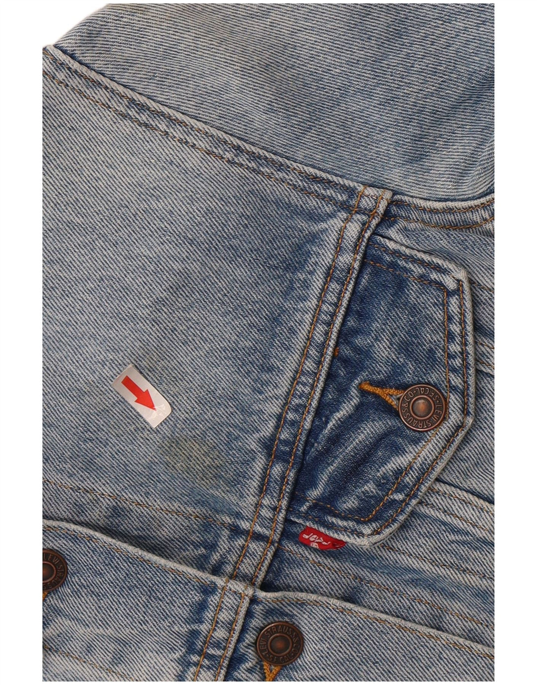 Jachetă de blugi pentru femei LEVI'S UK 10 Small Blue Bumbac