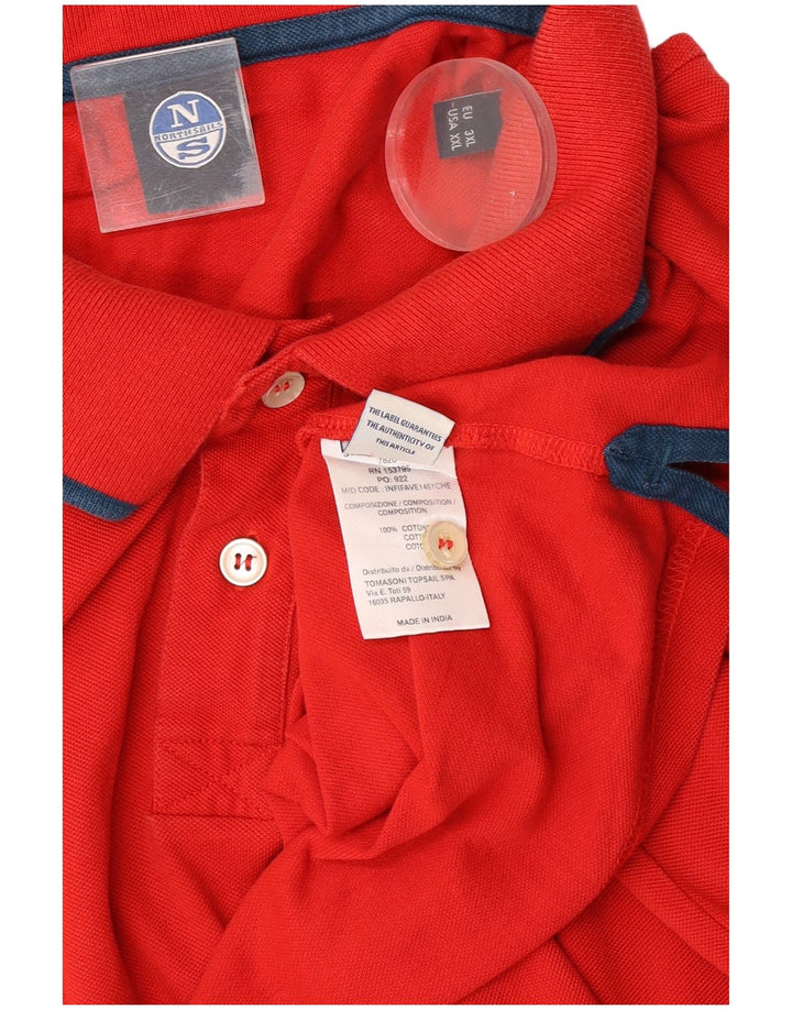 Tricou polo pentru bărbați North Sails 2XL bumbac roșu