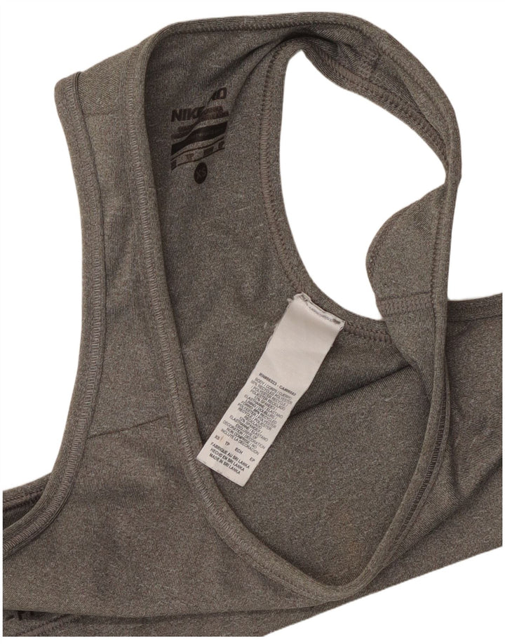 Top sutien sport Nike Dri Fit pentru femei XS poliester gri