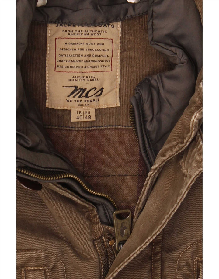 Marlboro Classics Mens Utility Jacket IT 48 Medium Khaki Bumbac