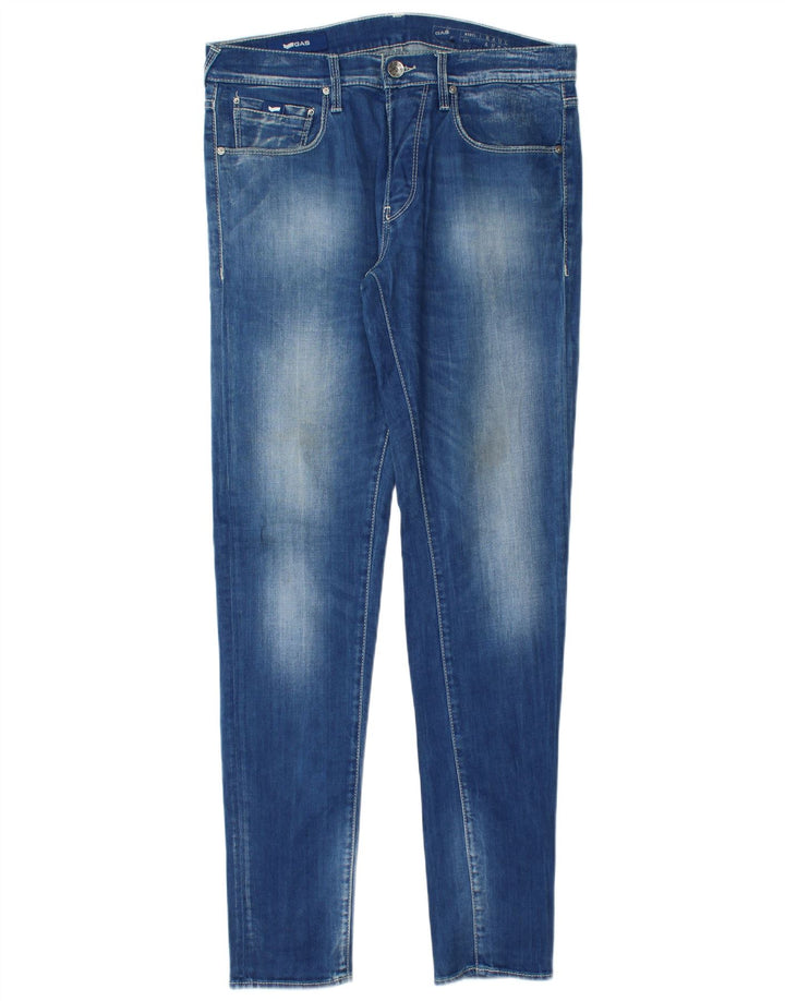 Blugi subțiri pentru bărbați Gas W32 L34 Bumbac albastru