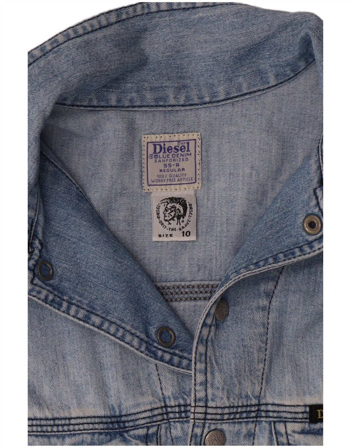 DIESEL Boys Denim Shirt 9-10 Years Blue Cotton