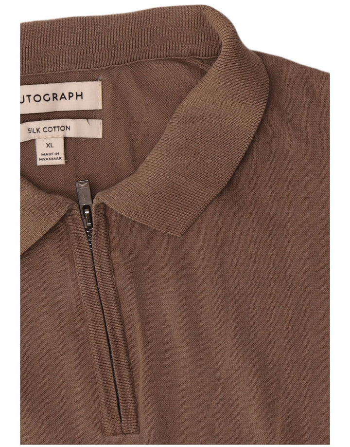 Tricou polo pentru bărbați Marks & Spencer, XL, gri, mătase