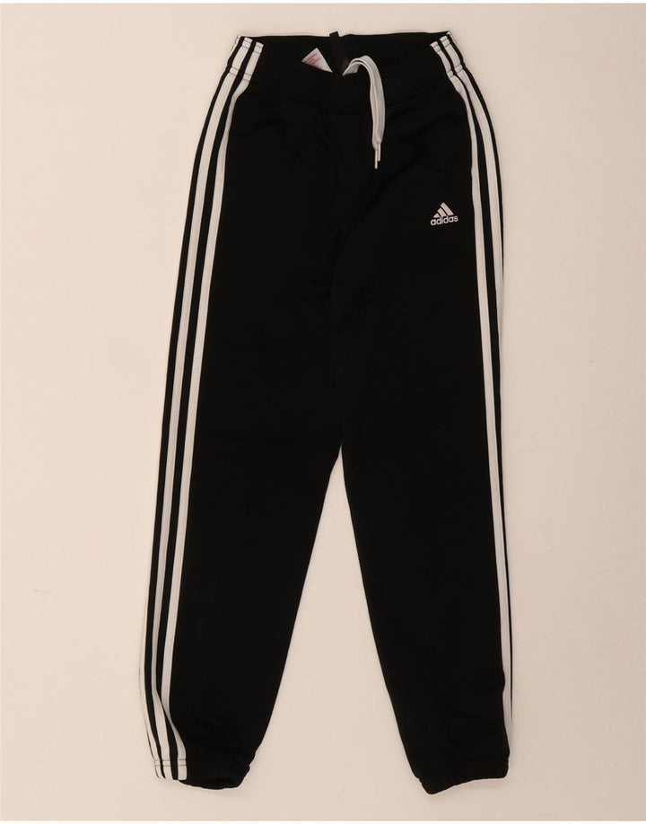 Pantaloni de trening Adidas baieti Joggeri 9-10 ani poliester negru