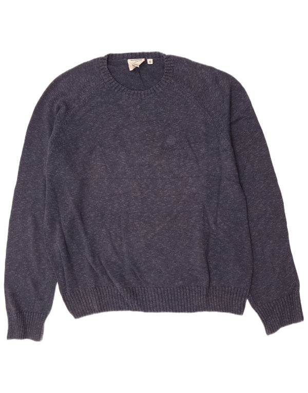 Pulover pentru bărbați Timberland cu gât crew pulover XL bleumarin bumbac cu pete