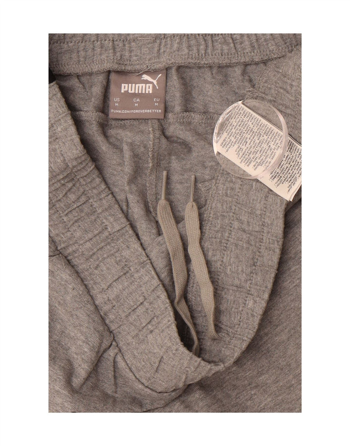 PUMA Womens Sport Shorts UK 14 Medium  Grey Cotton