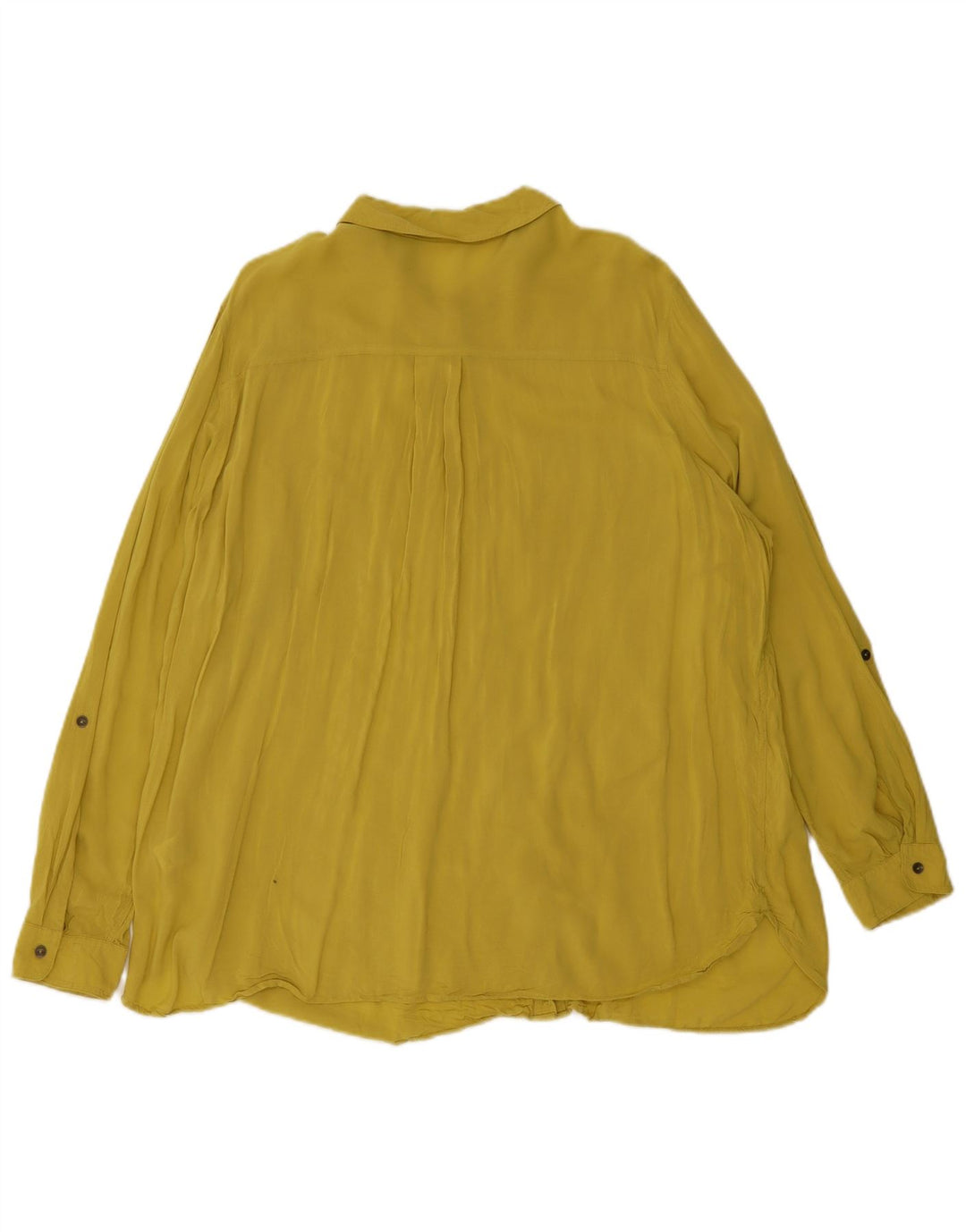 Bluză cămașă pentru femei Marks & Spencer UK 20 2XL Viscoză galbenă