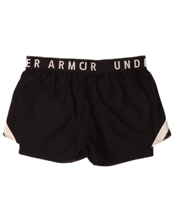 Pantaloni scurti sport UNDER ARMOUR pentru femei Heat Gear UK 18 XL, negru, color block