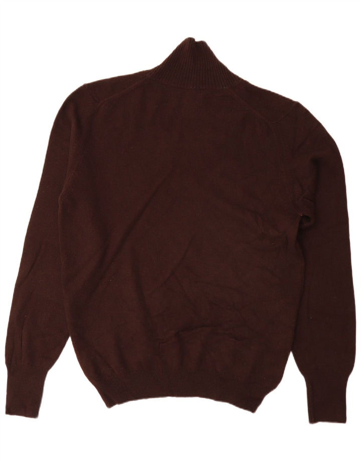 Pulover pentru bărbați Fred Perry cu gât șal, lână de miel maro mare