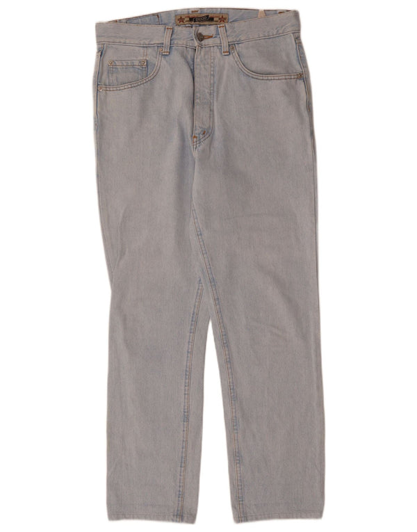 Blugi drepte pentru femei VINTAGE cu talie înaltă L31 L30 bumbac albastru