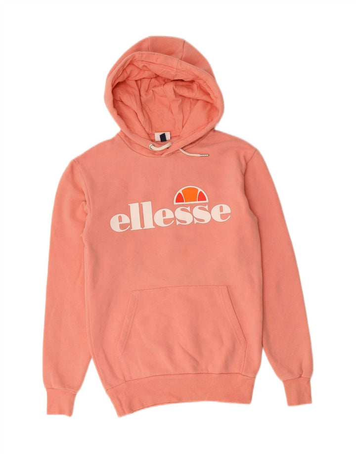 Pulover cu glugă cu grafic ELLESSE pentru femei UK 6 XS roz