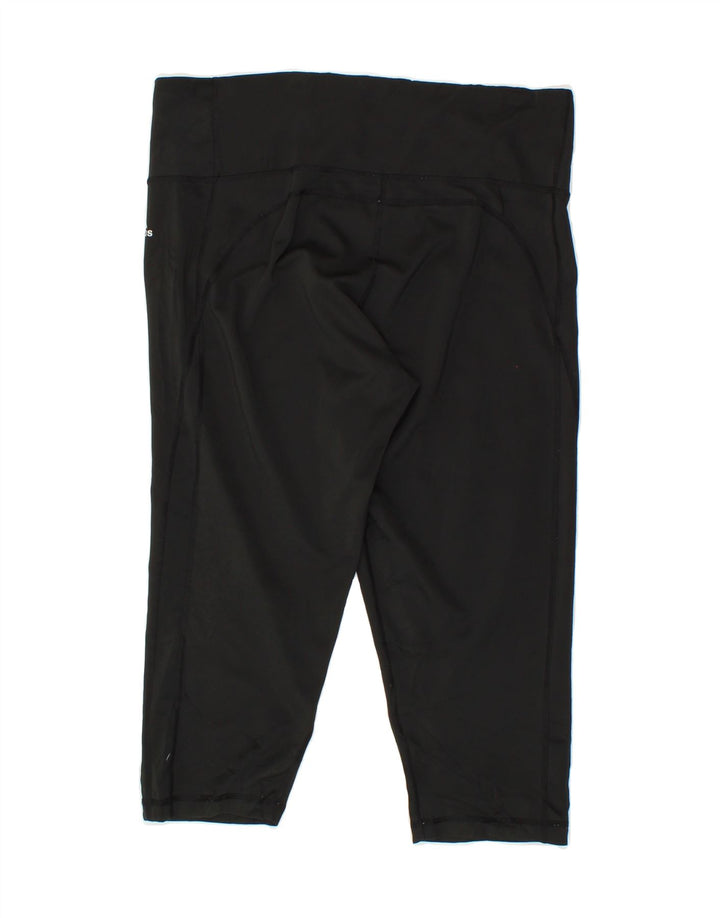 ADIDAS Womens Capri Leggings UK 20/22 XL Black Polyester Vintage Adidas and Second-Hand Adidas from Messina Hembry 