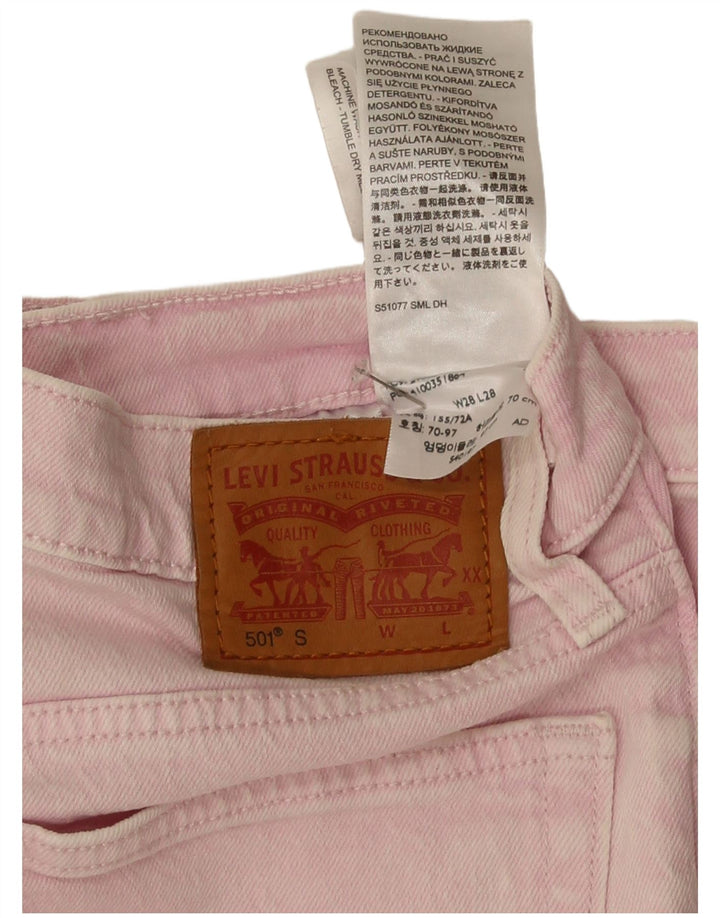 Blugi drepti 501 pentru femei Levi's W28 L28 bumbac roz