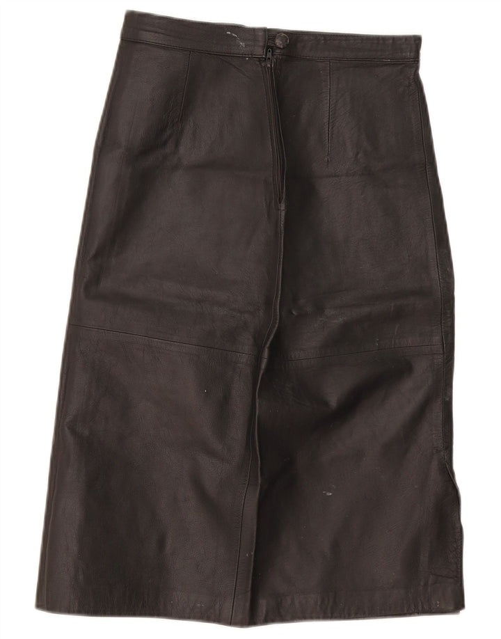 Fusta din piele vintage pentru femei W28 Medium Black
