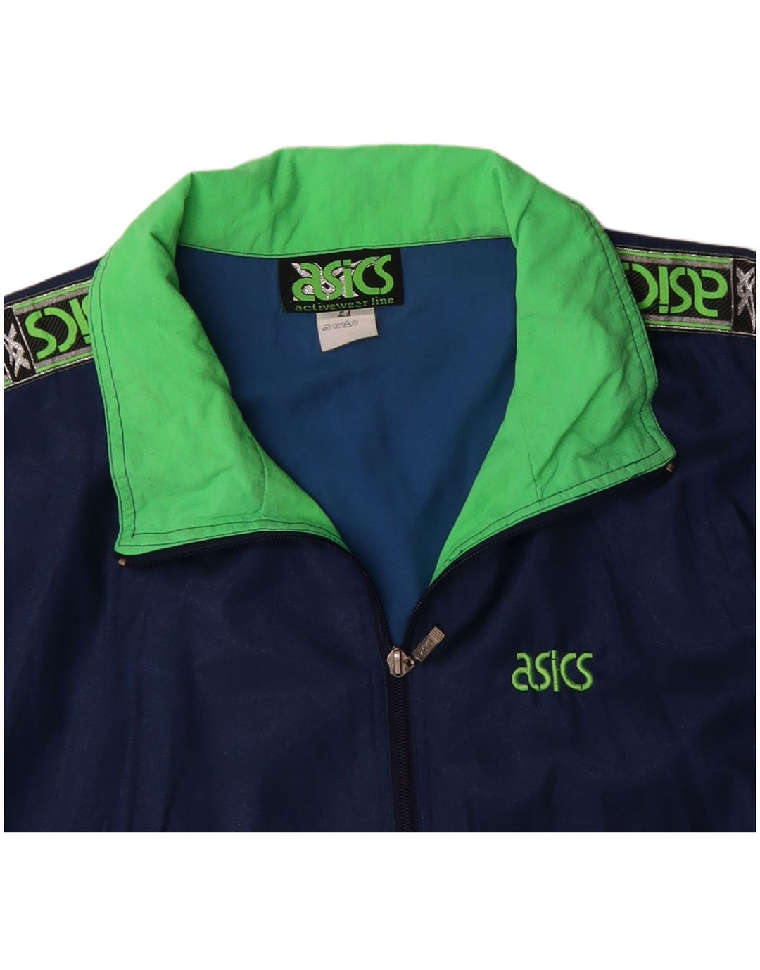 Jachetă de top pentru trening grafic ASICS pentru bărbați IT 54 XL, albastru, bloc de culoare