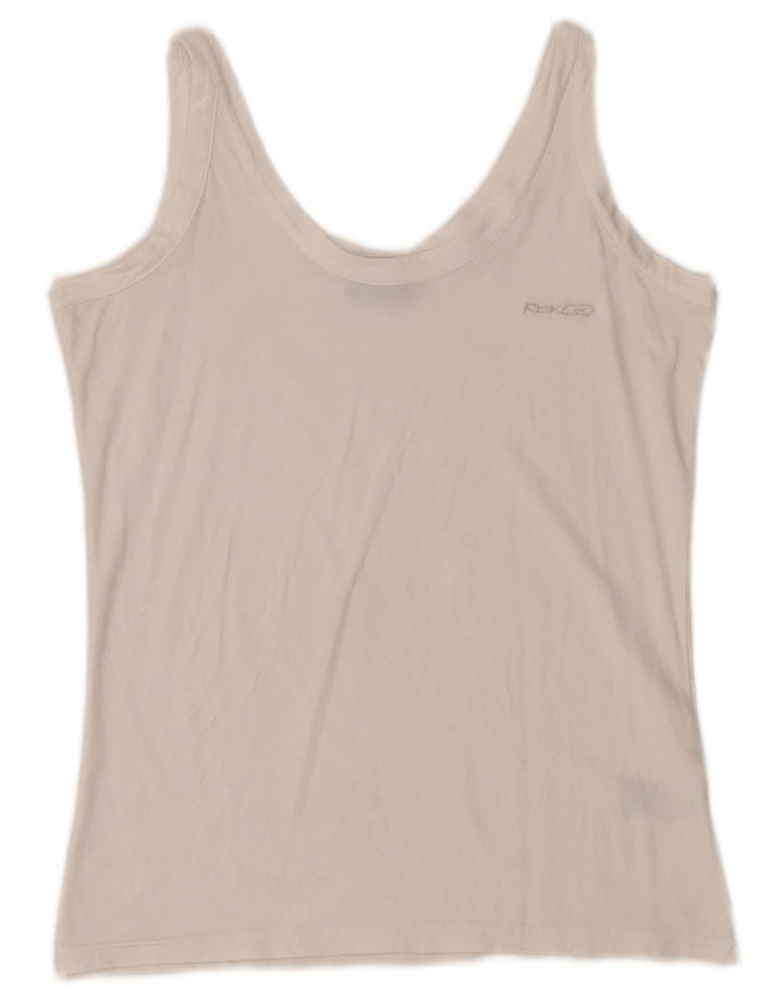 Vestă Reebok pentru femei UK 18 XL, bumbac alb
