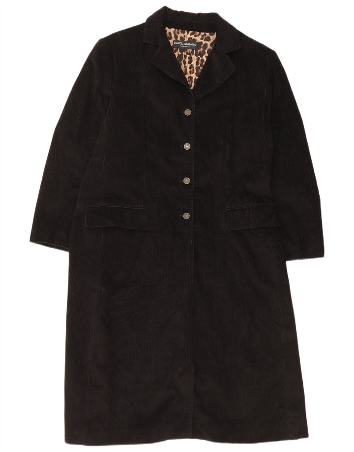 Palton pentru femei Dolce & Gabbana din velur IT 44 Medium Negru Bumbac Clasic