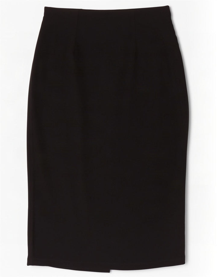 Fusta midi pentru femei Marks & Spencer UK 10 Small W30 Black Viscose