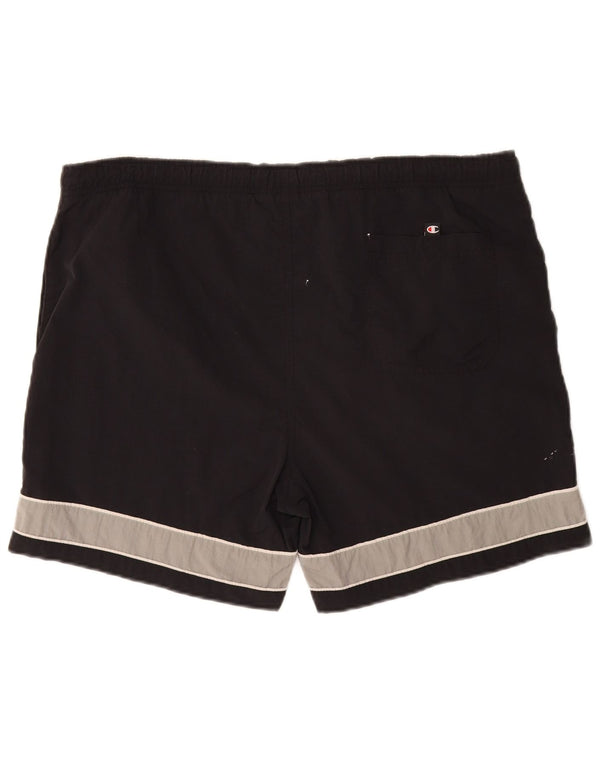 Pantaloni scurți de înot pentru bărbați CHAMPION XL, negru, color block