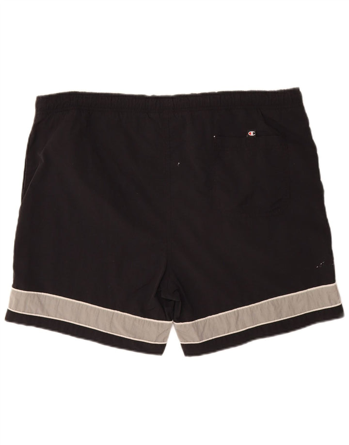 Pantaloni scurți de înot pentru bărbați CHAMPION XL, negru, color block