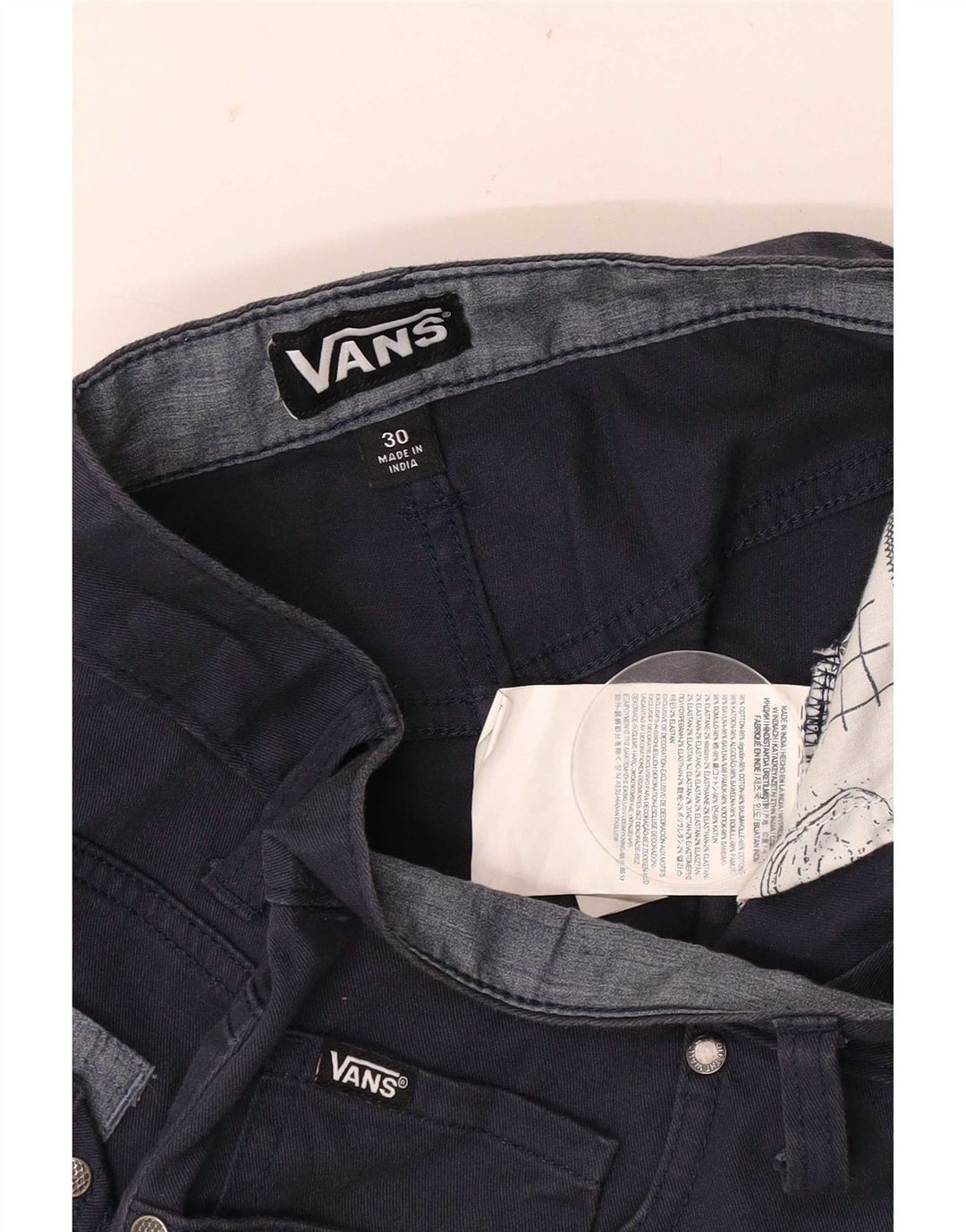 Pantaloni scurți casual pentru bărbați Vans W30, bumbac, albastru bleumarin mediu