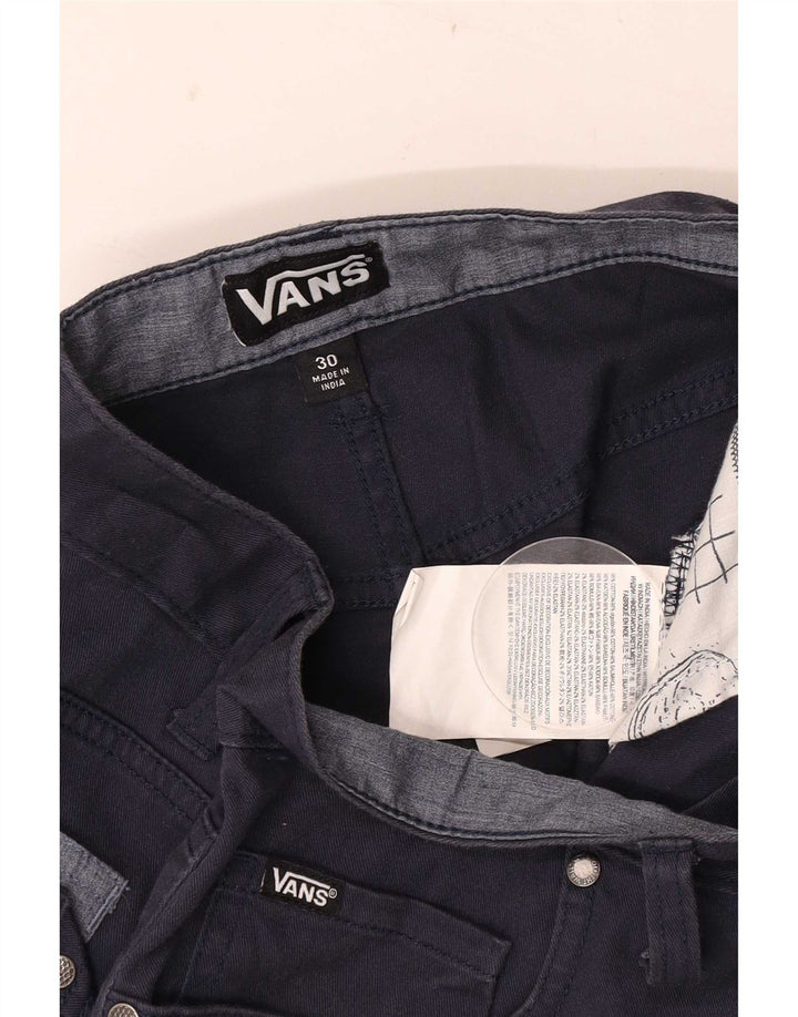 Pantaloni scurți casual pentru bărbați Vans W30, bumbac, albastru bleumarin mediu