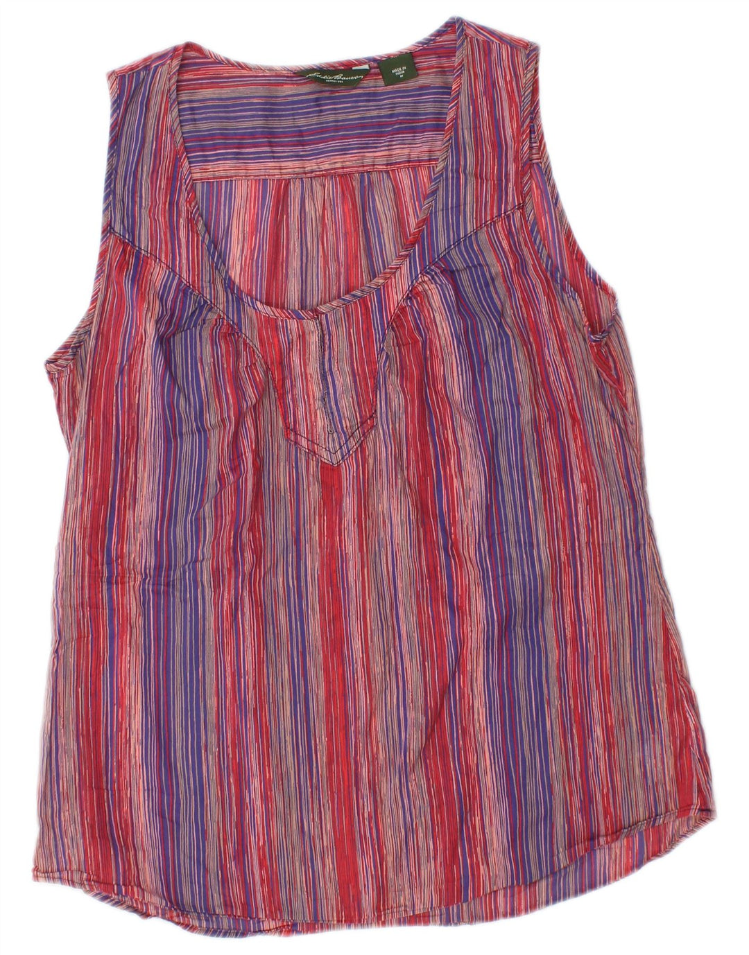 Bluză fără mâneci pentru femei Eddie Bauer UK 12 Medium, multicolore, cu dungi