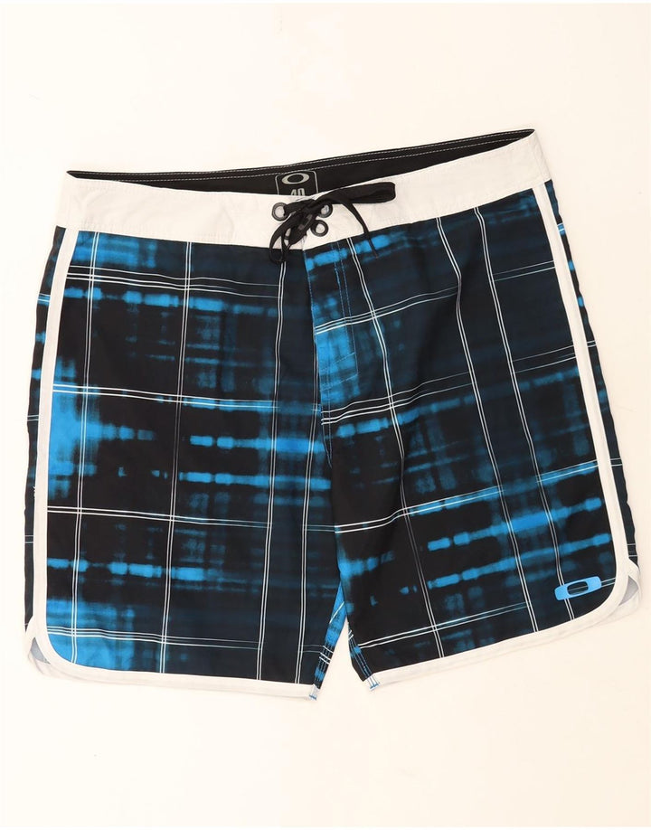 Pantaloni scurți de înot Oakley pentru bărbați, XL, poliester cu carouri bleumarin