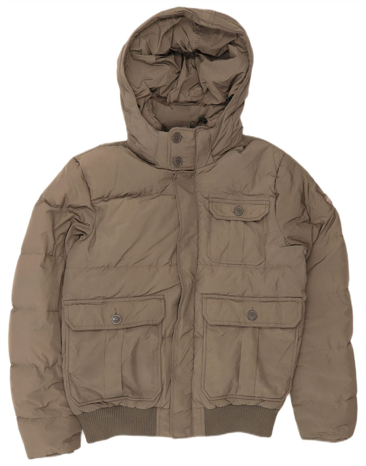Jachetă căptușită cu glugă Woolrich pentru bărbați UK 36 Small Khaki