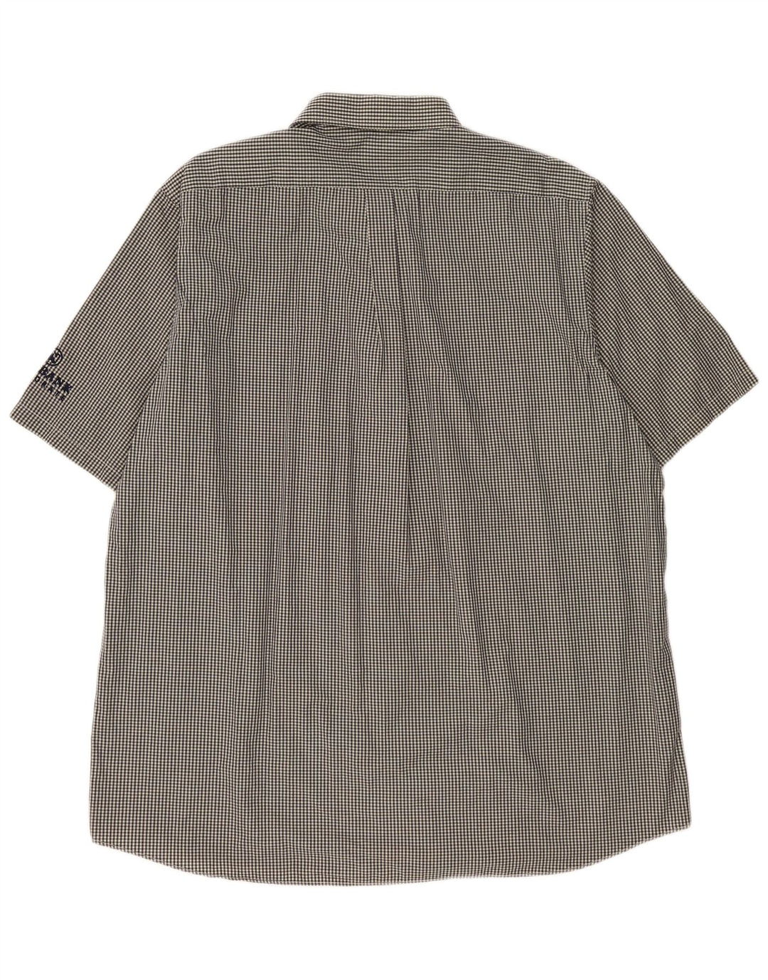 Cămașă cu mânecă scurtă PRINGLE pentru bărbați, bumbac vichy negru XL