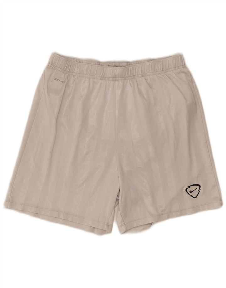 Pantaloni scurți sport Nike Dri Fit pentru bărbați, poliester cu dungi albe medii
