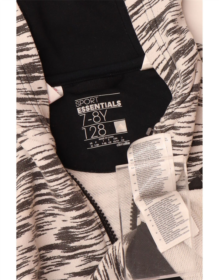 Pulover ADIDAS Climalite pentru băieți, cu fermoar, 7-8 ani, poliester cu pete gri