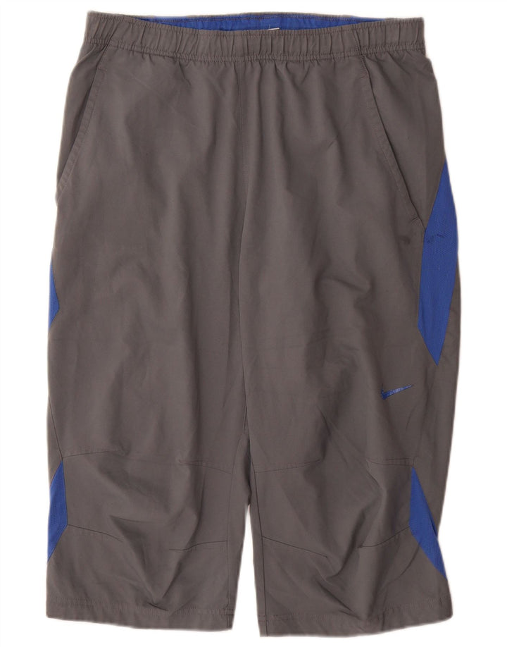 Pantaloni scurți sport Bermuda Nike pentru bărbați, gri mediu, poliester color bloc