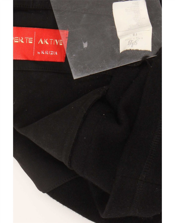 Krizia Womens Bomber Jacket UK 19 XL Black Wool