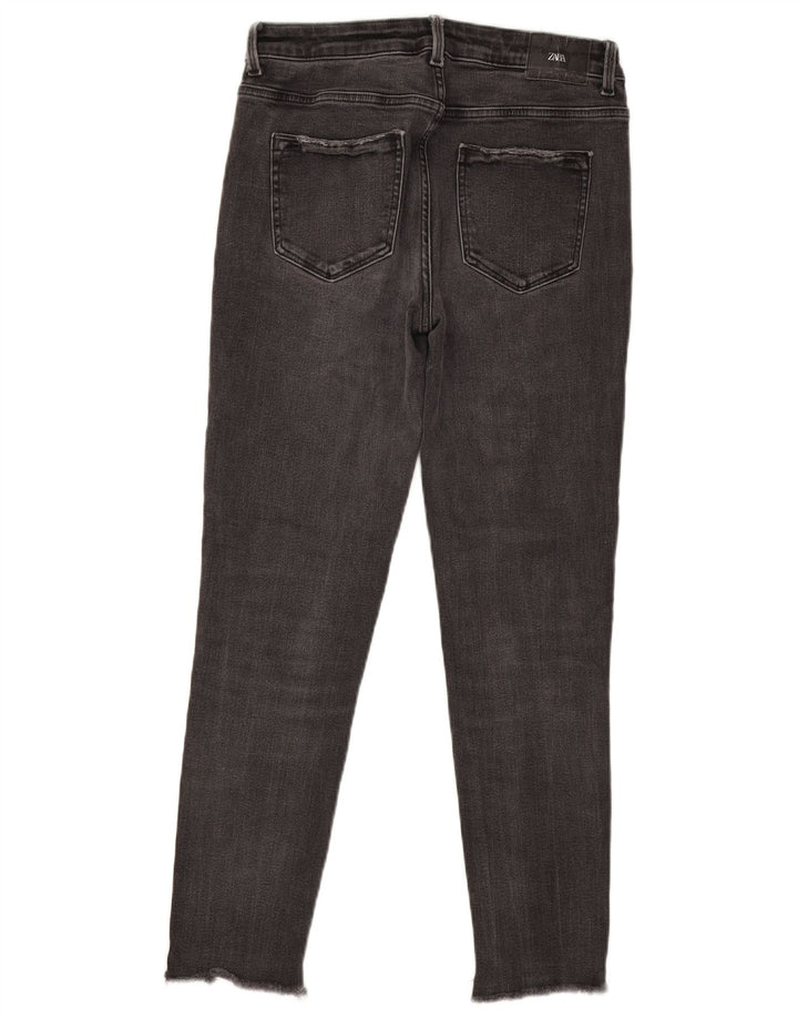 Blugi skinny distressed pentru femei Zara EU 40 Medium W30 L27 Gri