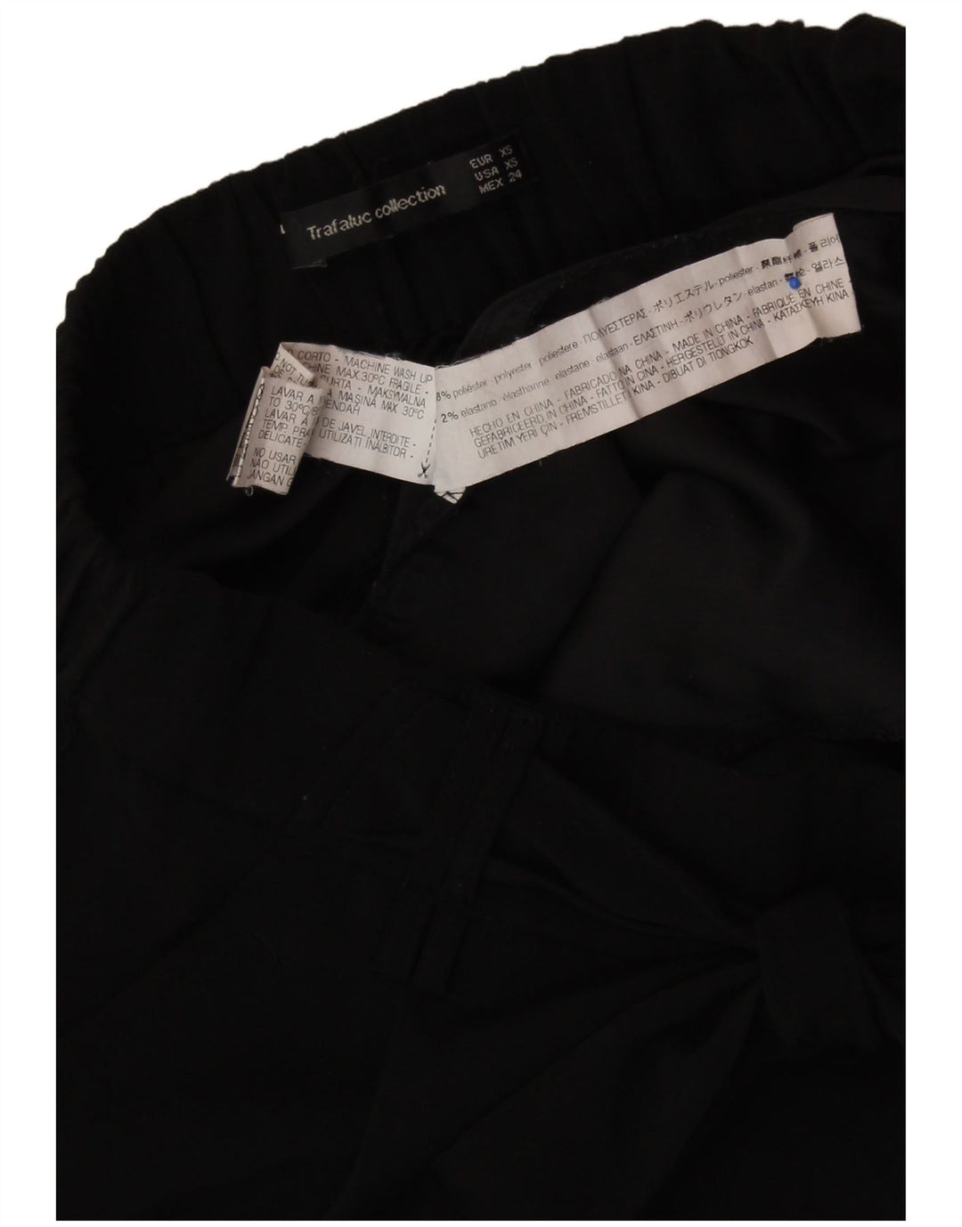 Pantaloni Capri Trafaluc pentru femei ZARA XS W24 L22 Poliester negru