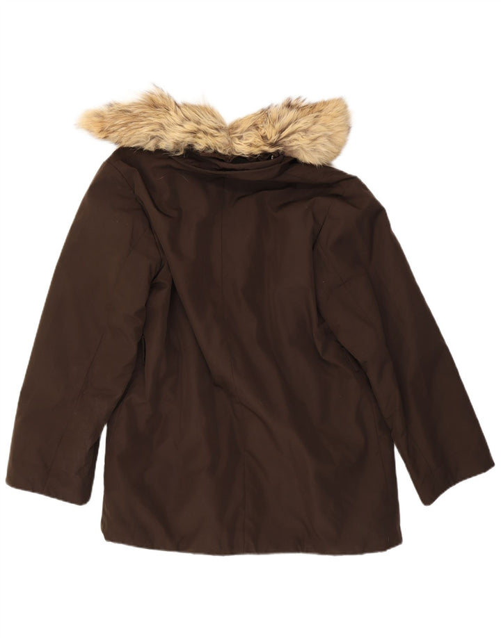 Jachetă parka pentru femei Zara UK 14 Poliester maro mediu